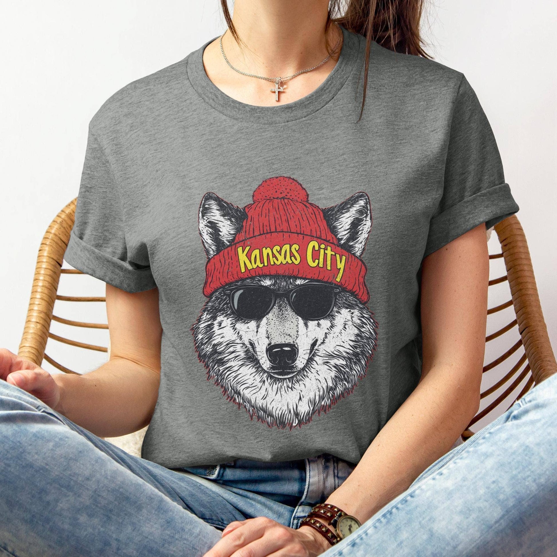 Kansas City Football Vintage Crewneck Sweatshirt Fan Gear Unisex T-shirt, Sweatshirt, Hoodie, Long Sleeve Tee - T-Shirt, Sweatshirt, Hoodie