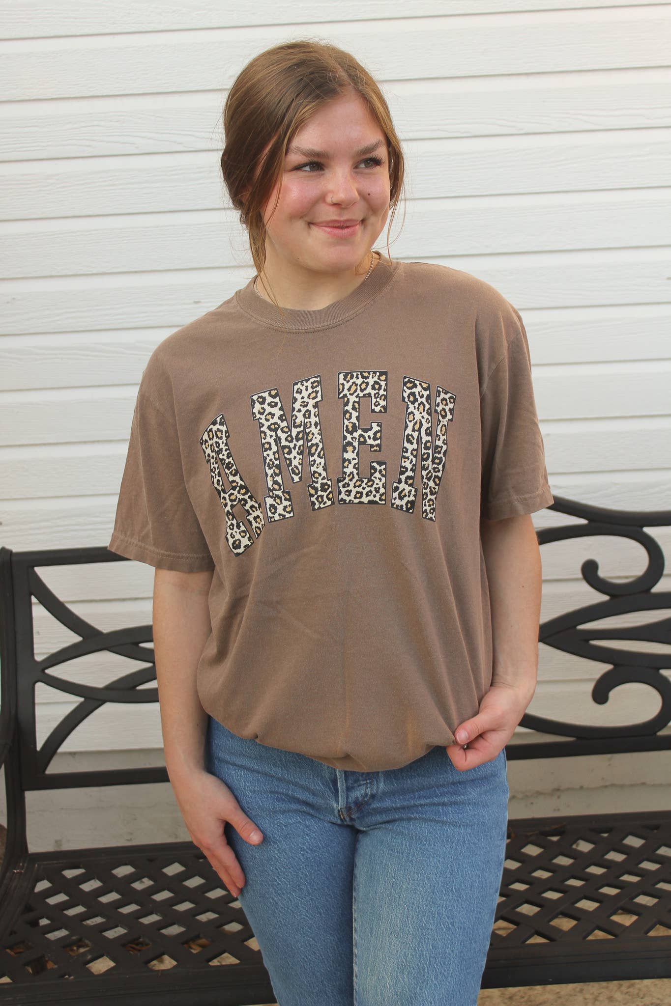 Leopard Amen Graphic Tee Unisex T-shirt, Sweatshirt, Hoodie, Long Sleeve Tee - T-Shirt, Sweatshirt, Hoodie