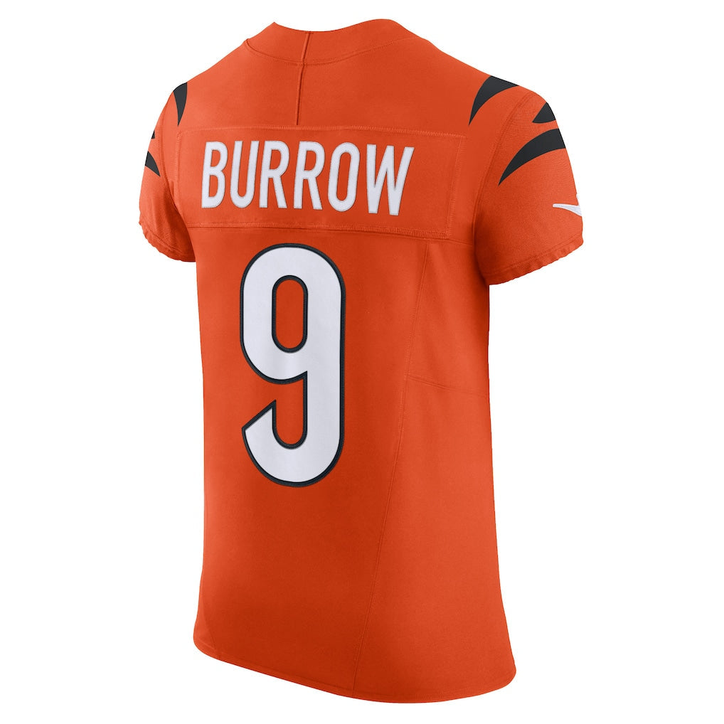 C.Bengals #9 Joe Burrow Orange Vapor F.U.S.E. Elite Jersey football jersey product view 1