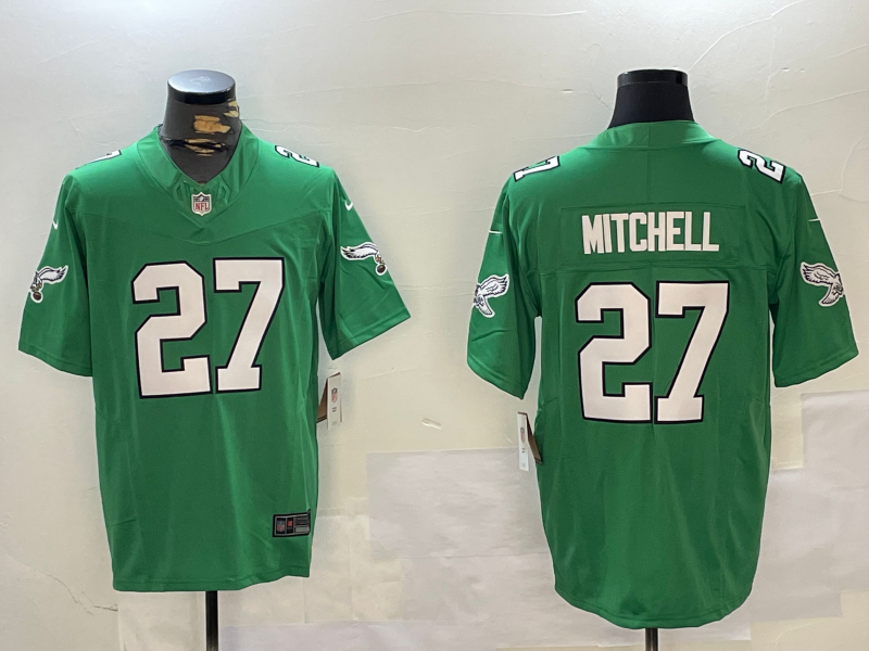 Men's Philadelphia Eagles Quinyon Mitchell Green Alternate Game Jersey football jersey product view 1