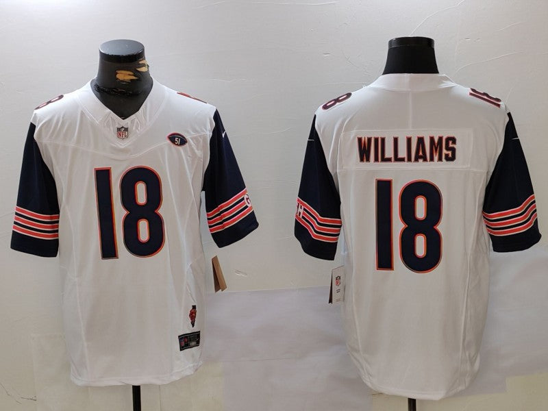Men's Chicago Bears Caleb Williams White Player Game Jersey football jersey product view 1