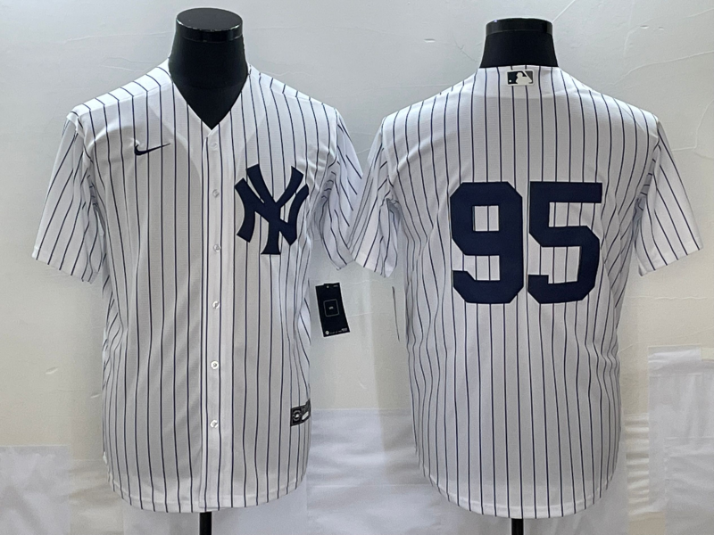 Men's New York Yankees Oswaldo Cabrera White Replica Player Name Jersey baseball jersey product view 1