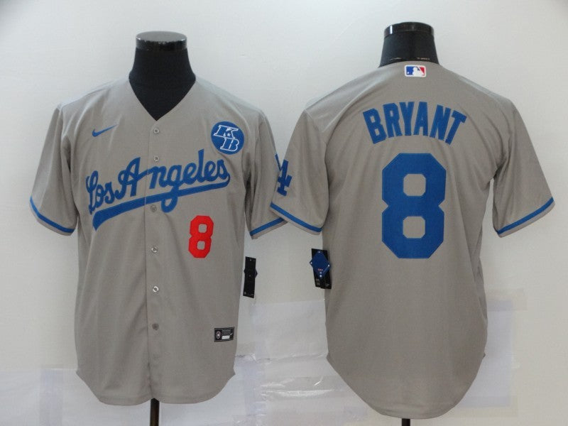 Men's Los Angeles Dodgers Kris Bryant Gray Replica Baseball Jersey baseball jersey product view 1