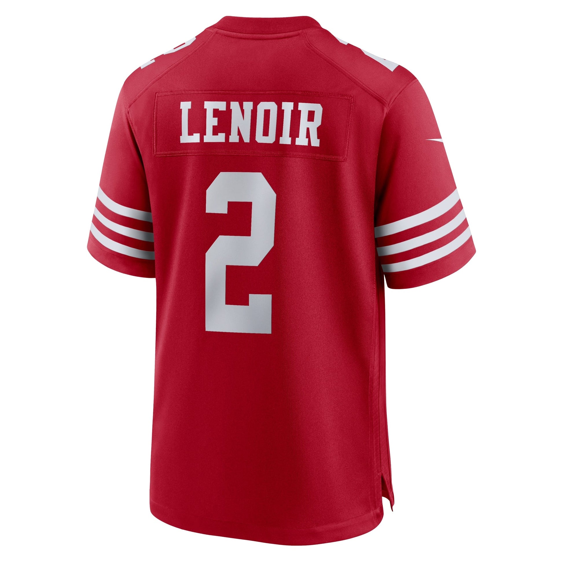 Deommodore Lenoir San Francisco 49ers Game Jersey - Scarlet football jersey product view 3