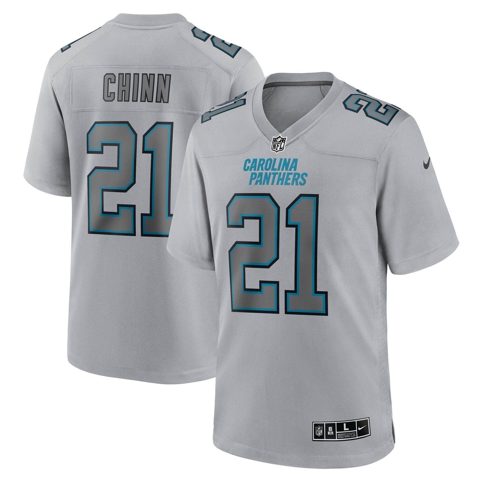 Jeremy Chinn Carolina Panthers Atmosphere Fashion Game Jersey - Gray football jersey product view 1