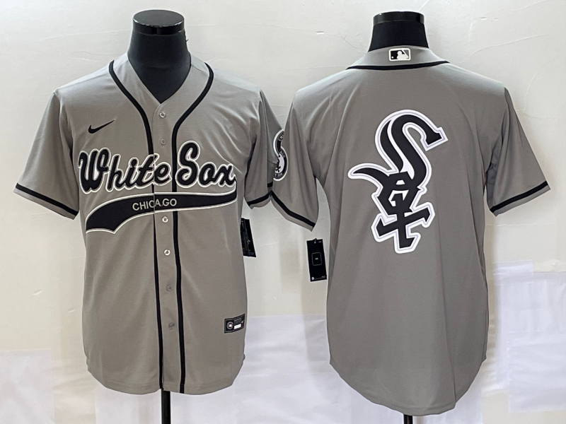 Men's Chicago White Sox Gray Replica Team Jersey Joint Edition baseball jersey product view 1