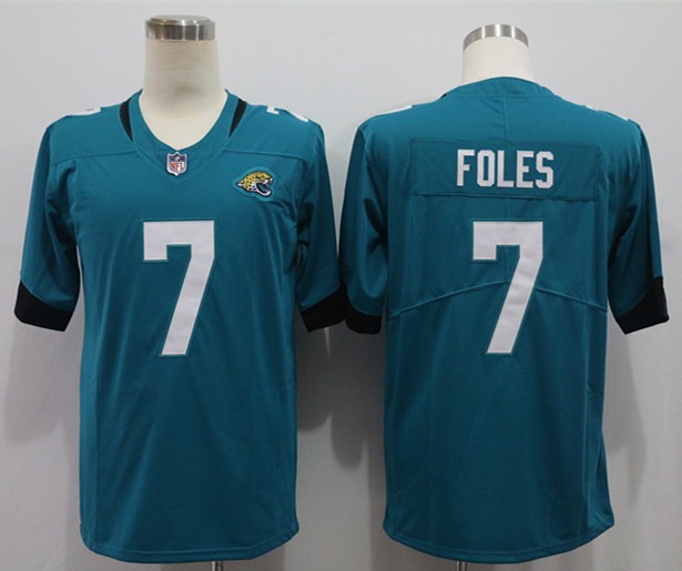 Men's Jacksonville Jaguars Nick Foles Teal Game Jersey football jersey product view 1