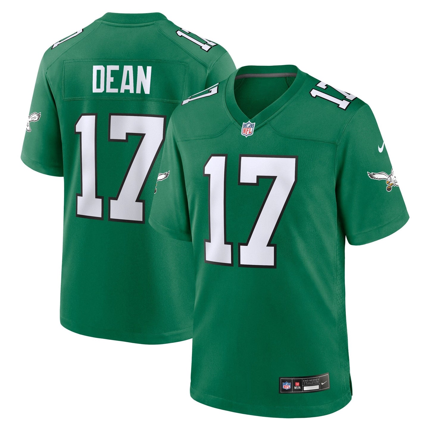 Nakobe Dean Philadelphia Eagles Alternate Game Jersey - Kelly Green football jersey product view 1