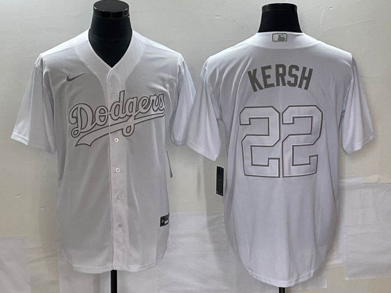 Men's Los Angeles Dodgers Clayton Kershaw White Replica Player Jersey baseball jersey product view 1
