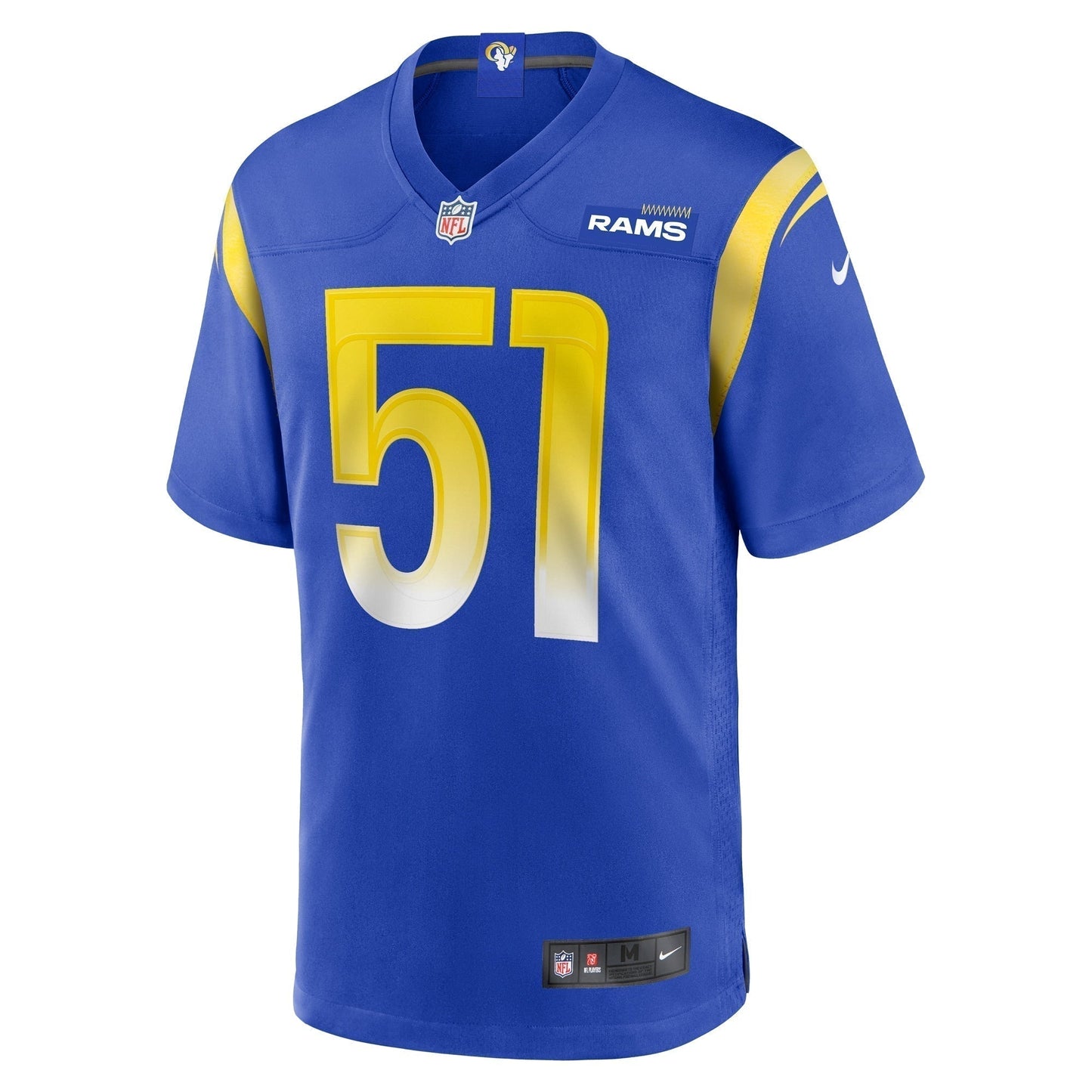 Zach VanValkenburg Los Angeles Rams Team Game Jersey - Royal football jersey product view 2