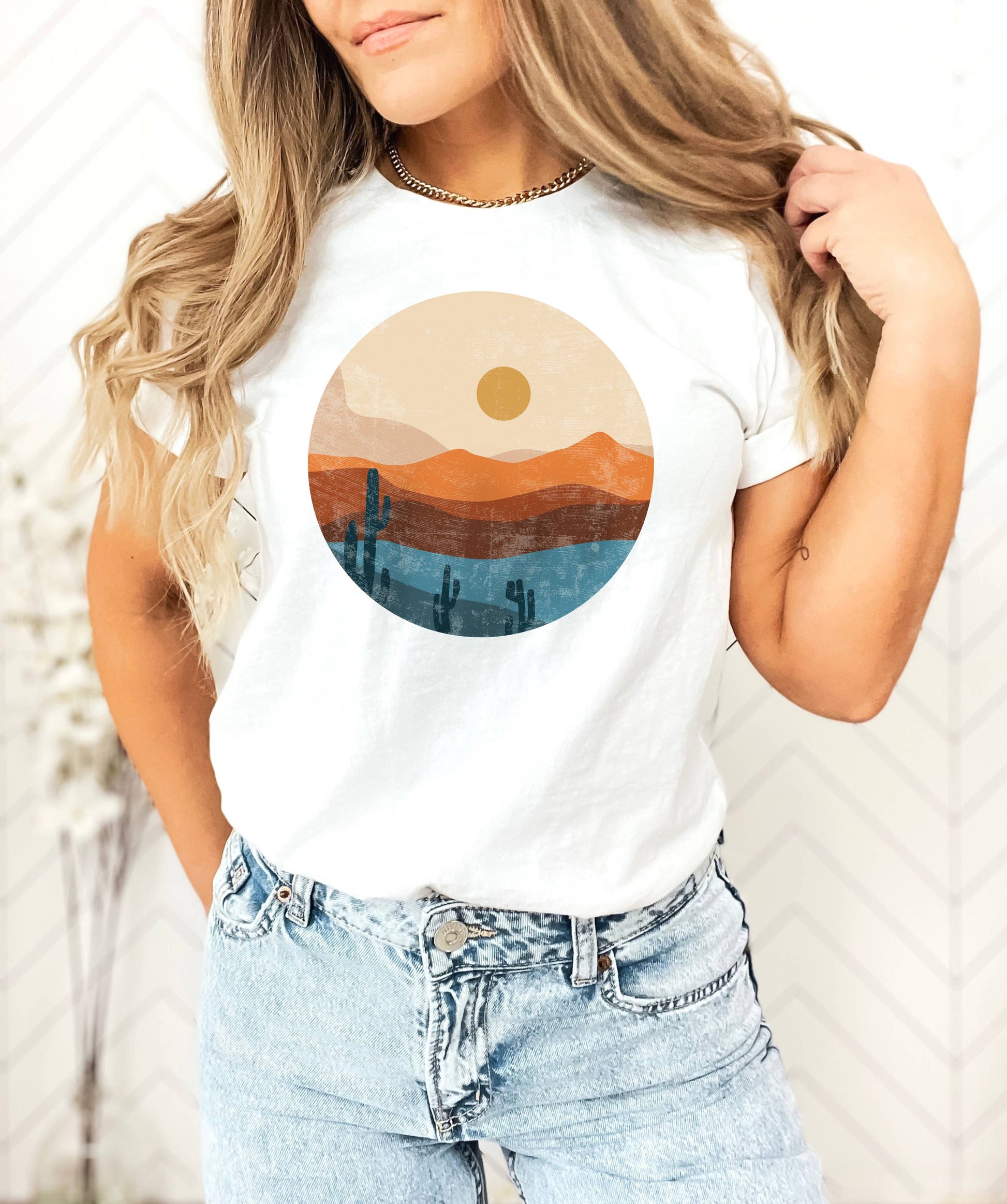 Desert Sunset Landscape Tee | Outdoor | Sizes XS-2XL Unisex T-shirt, Sweatshirt, Hoodie, Long Sleeve Tee - T-Shirt, Sweatshirt, Hoodie
