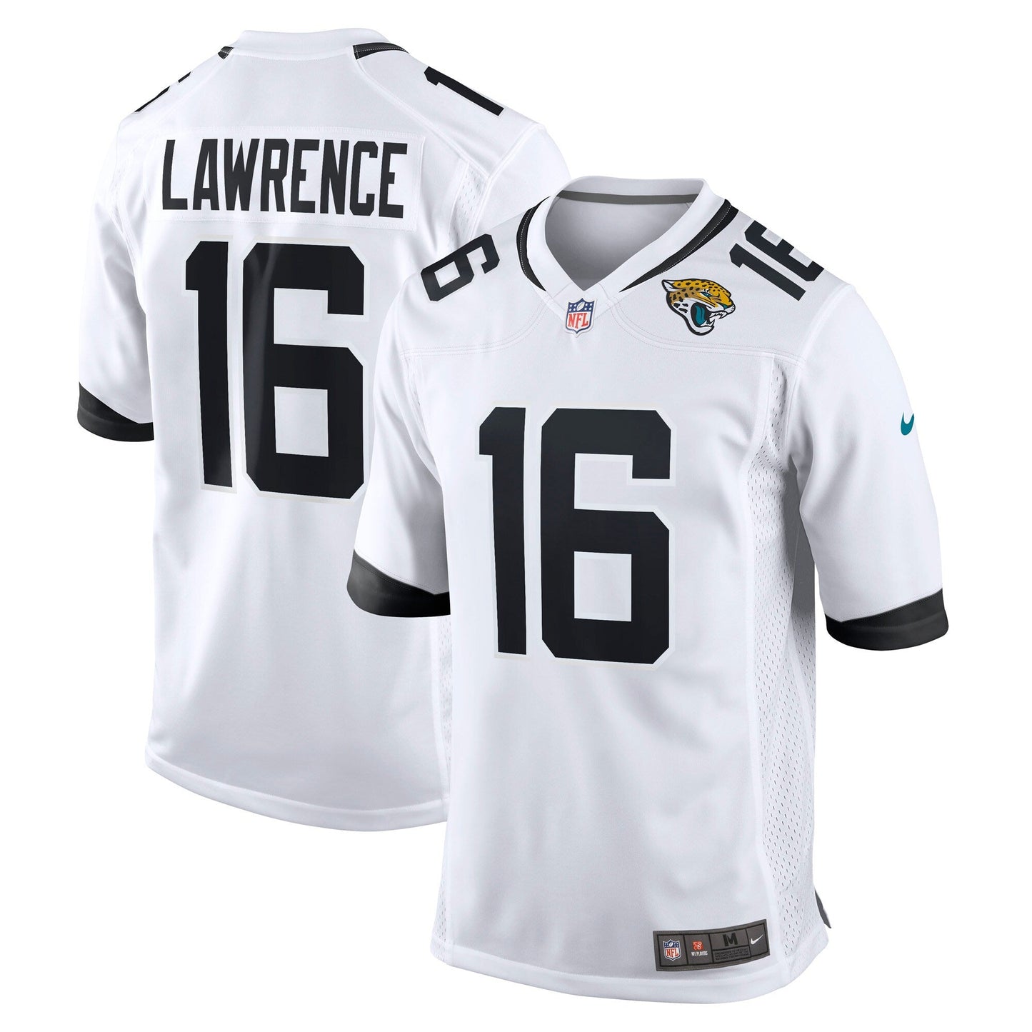 Trevor Lawrence Jacksonville Jaguars White Game Jersey - White football jersey product view 1
