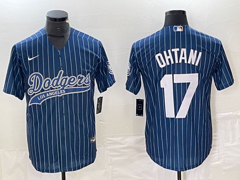Men's Los Angeles Dodgers Shohei Ohtani Blue Game Jersey Joint Edition baseball jersey product view 1