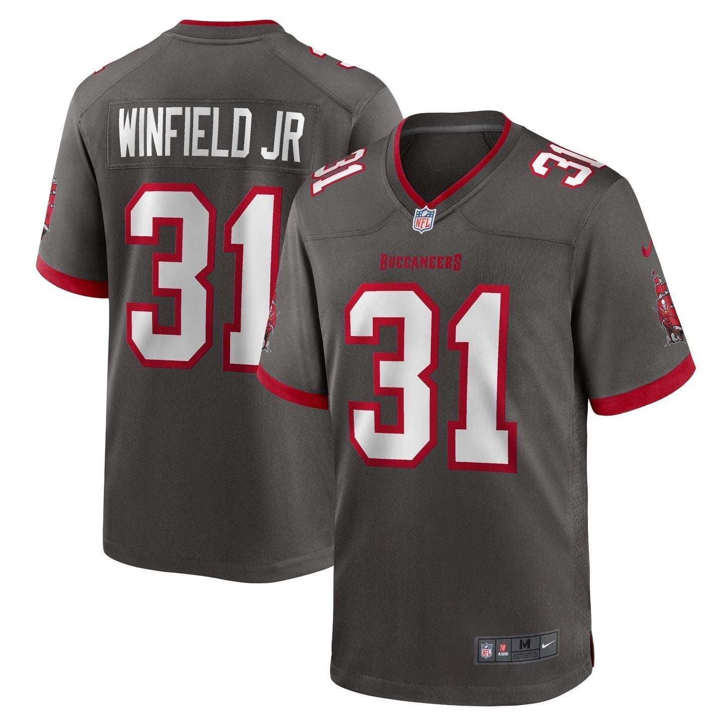 Antoine Winfield Jr. Tampa Bay Buccaneers Game Jersey - Pewter football jersey product view 1