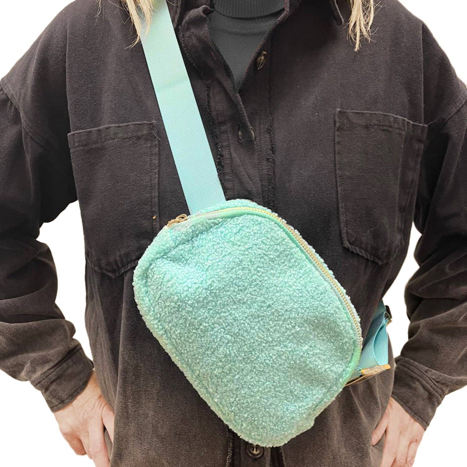 SH-1401 Sherpa Belt Bag Aqua Unisex T-shirt, Sweatshirt, Hoodie, Long Sleeve Tee - T-Shirt, Sweatshirt, Hoodie