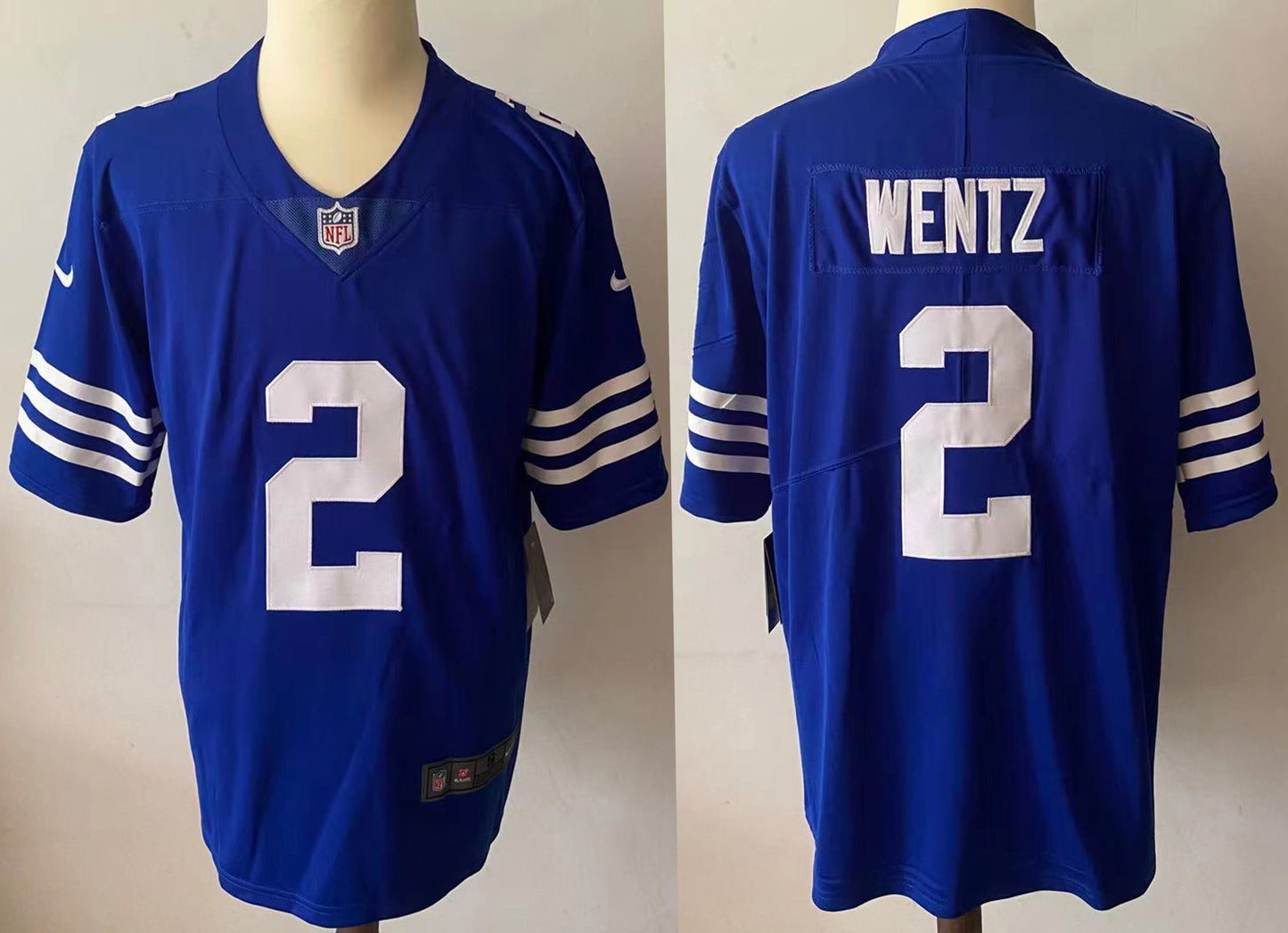 Men's Indianapolis Colts Carson Wentz #2 Blue Game Player Jersey1 football jersey product view 1