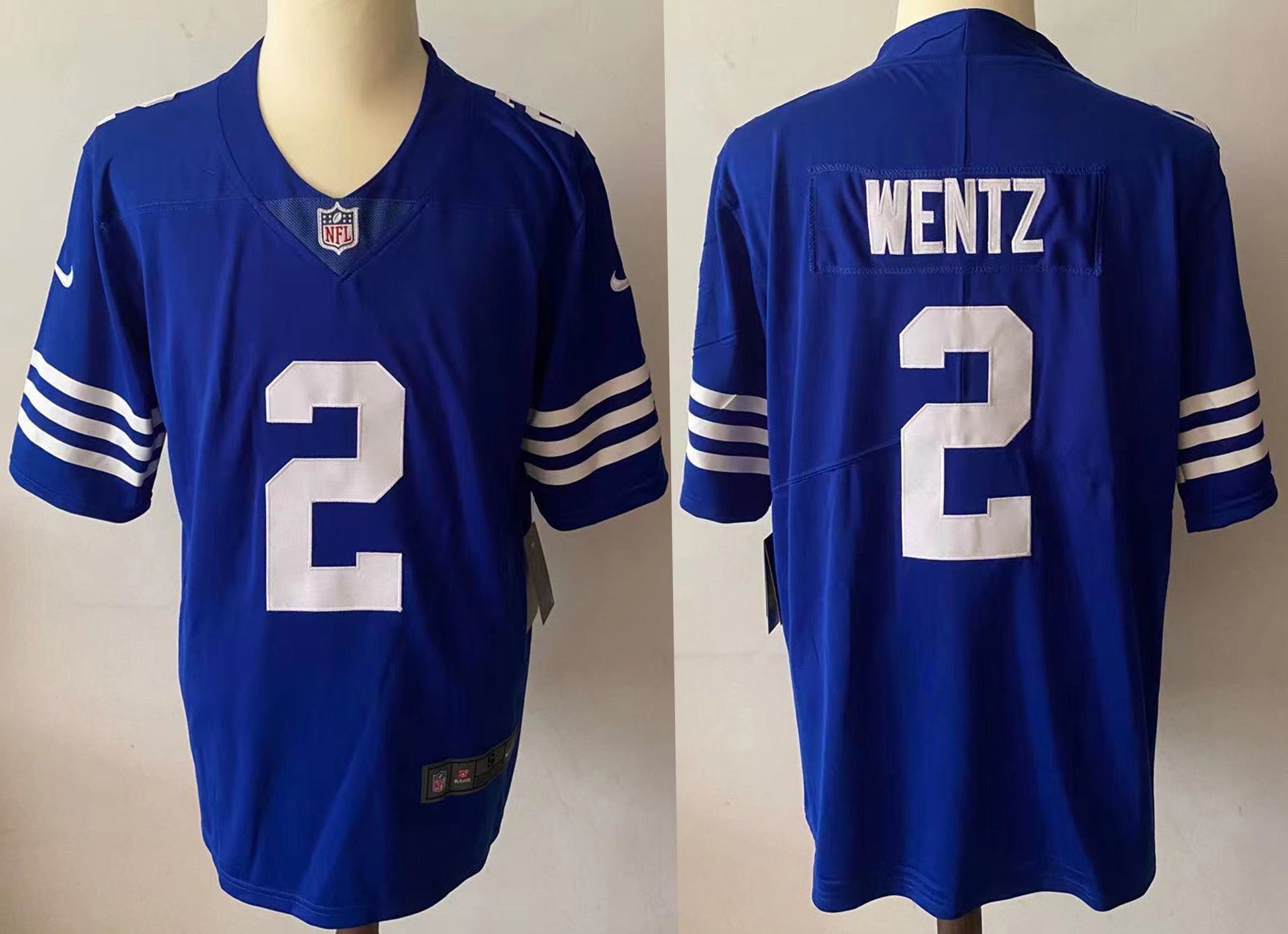 Men's Indianapolis Colts Carson Wentz #2 Blue Game Player Jersey1 football jersey product view 1