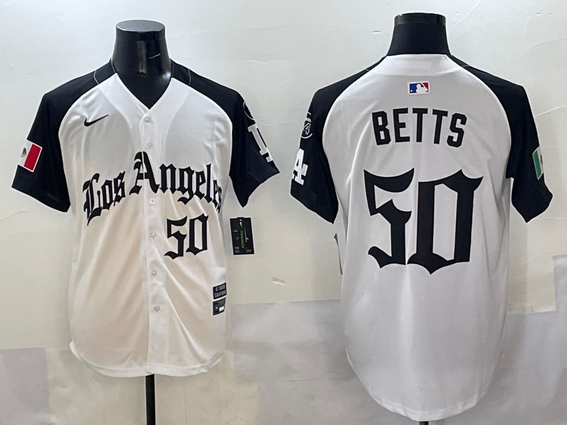 Men's Los Angeles Dodgers Mookie Betts White Game Jersey baseball jersey product view 1