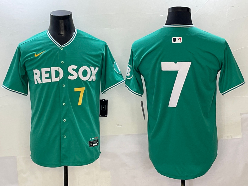Men's Boston Red Sox Masataka Yoshida #7 Green 2025 City Connect Limited Player Jersey baseball jersey product view 1