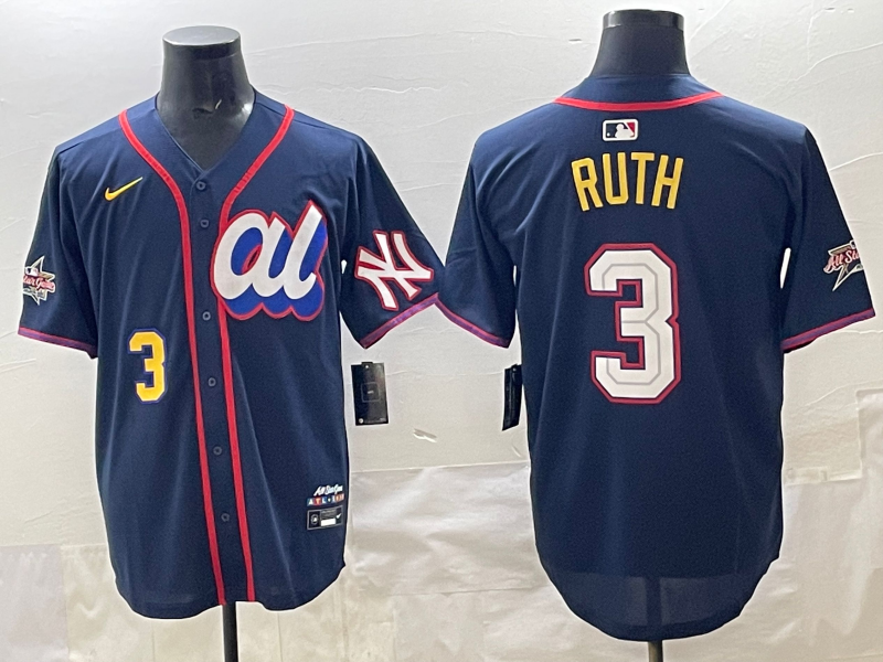 Men's American League Babe Ruth Navy 2025 All-Star Edition Limited Player Jersey baseball jersey product view 1