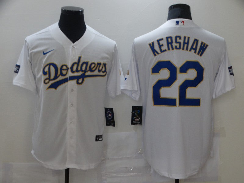 Men's Los Angeles Dodgers Clayton Kershaw #22 White Stitched Jersey1 baseball jersey product view 1
