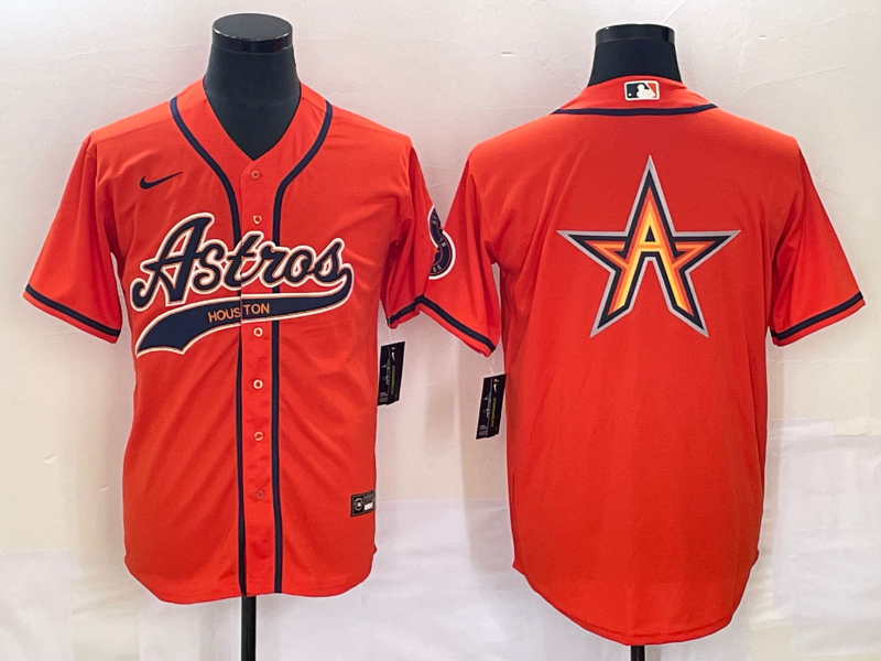 Men's Houston Astros Orange Alternate Replica Jersey Joint Edition baseball jersey product view 1