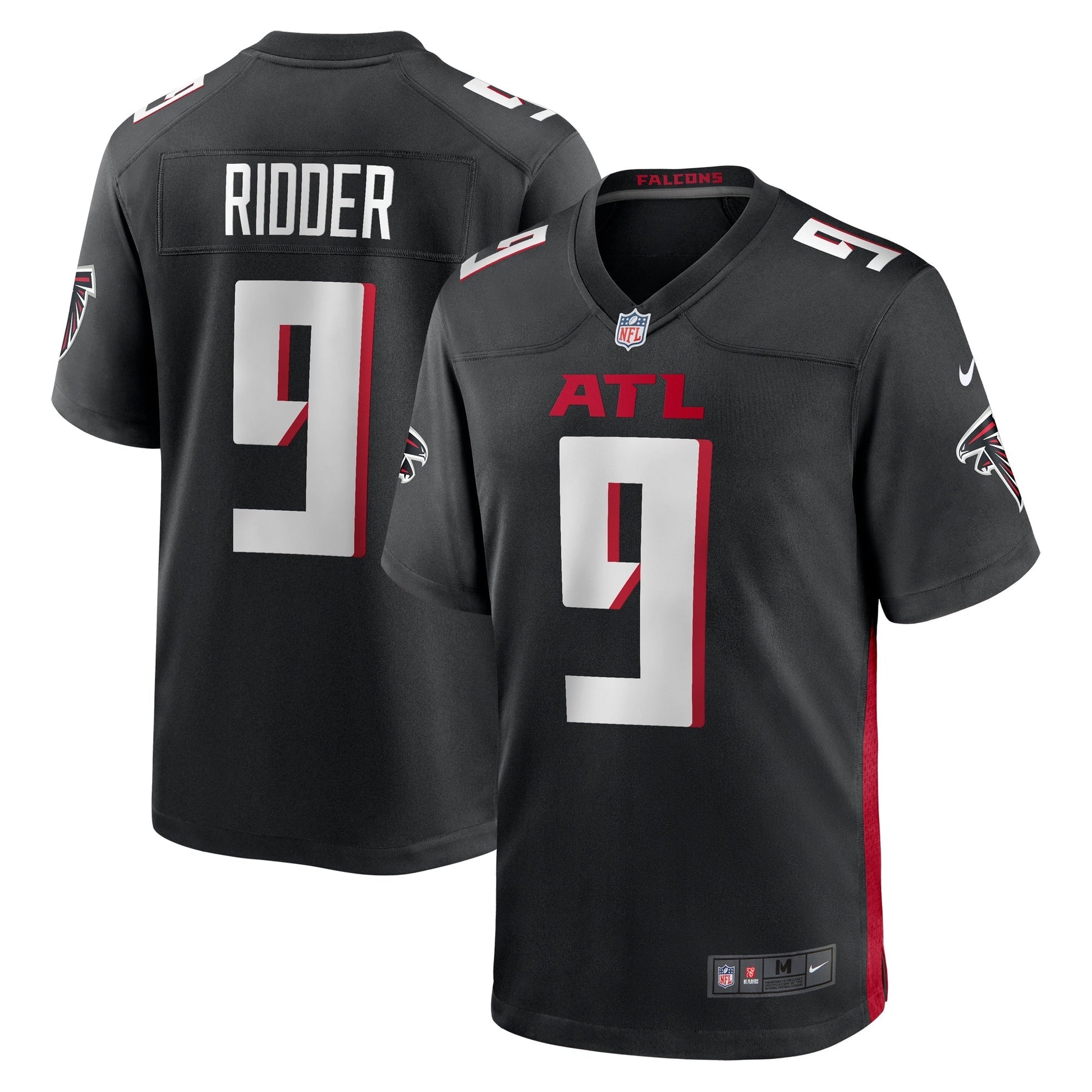 Desmond Ridder Atlanta Falcons Game Jersey - Black football jersey product view 1
