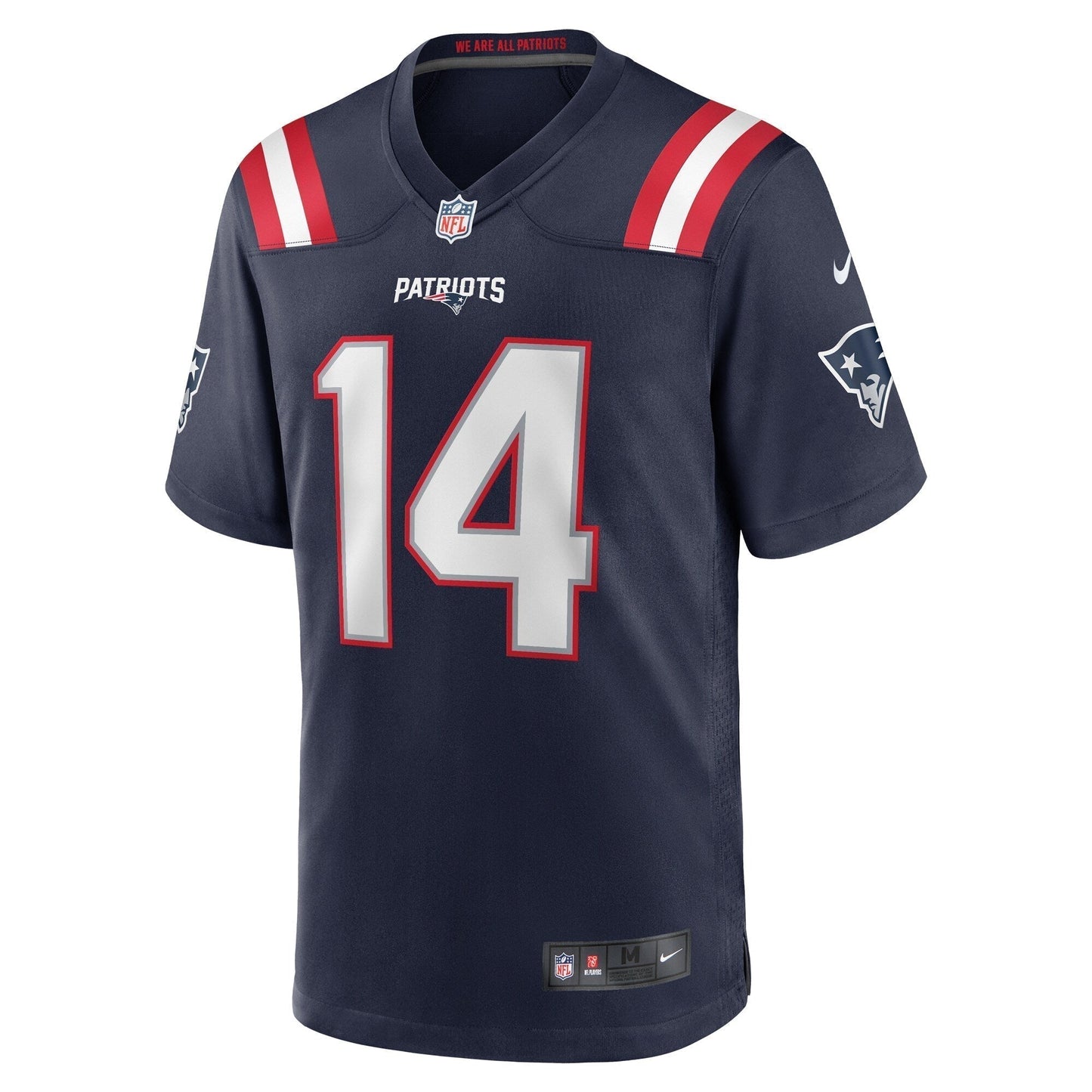 Tristan Vizcaino New England Patriots Home Game Jersey - Navy football jersey product view 2