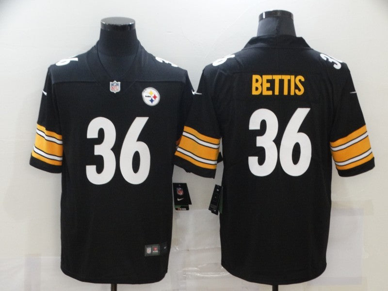 Men's Pittsburgh Steelers Jerome Bettis #36 Black Game Jersey1 football jersey product view 1