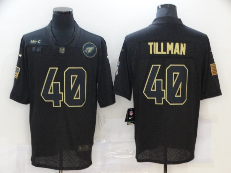 Men's Arizona Cardinals Pat Tillman #40 Black Game Player Jersey1 football jersey product view 1