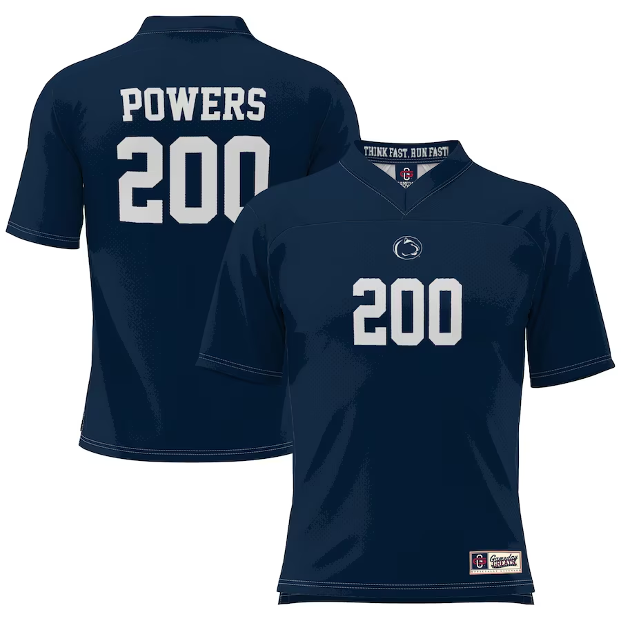 Men's Penn State Nittany Lions John Chad Powers #200 Navy Team Game Jersey football jersey product view 1