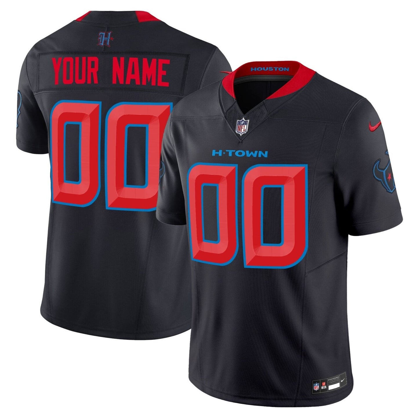 Custom Houston Texans Jersey 2024 football jersey product view 1