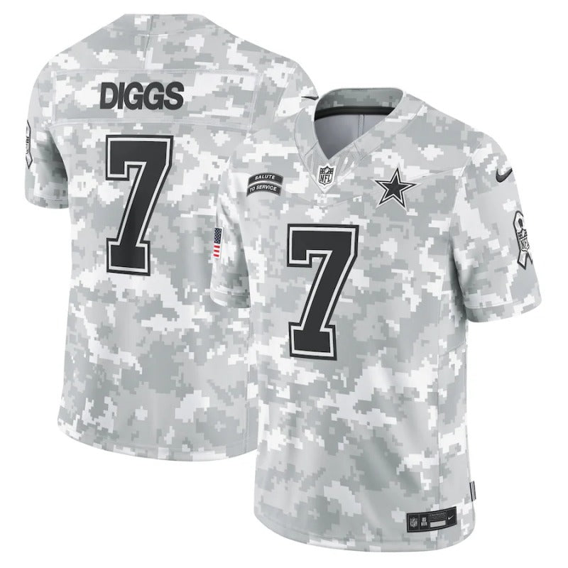 Trevon Diggs Dallas Cowboys Salute To Service 2024 Jersey football jersey product view 1