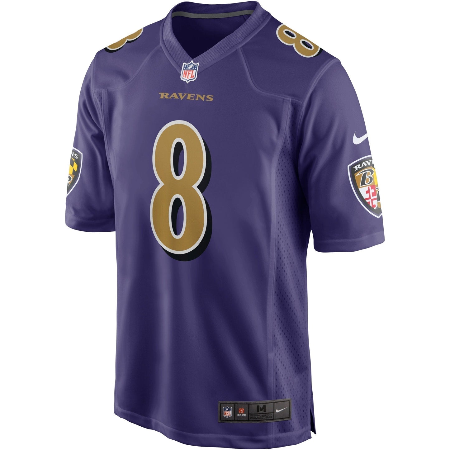Lamar Jackson Baltimore Ravens Alternate Game Jersey - Purple football jersey product view 2
