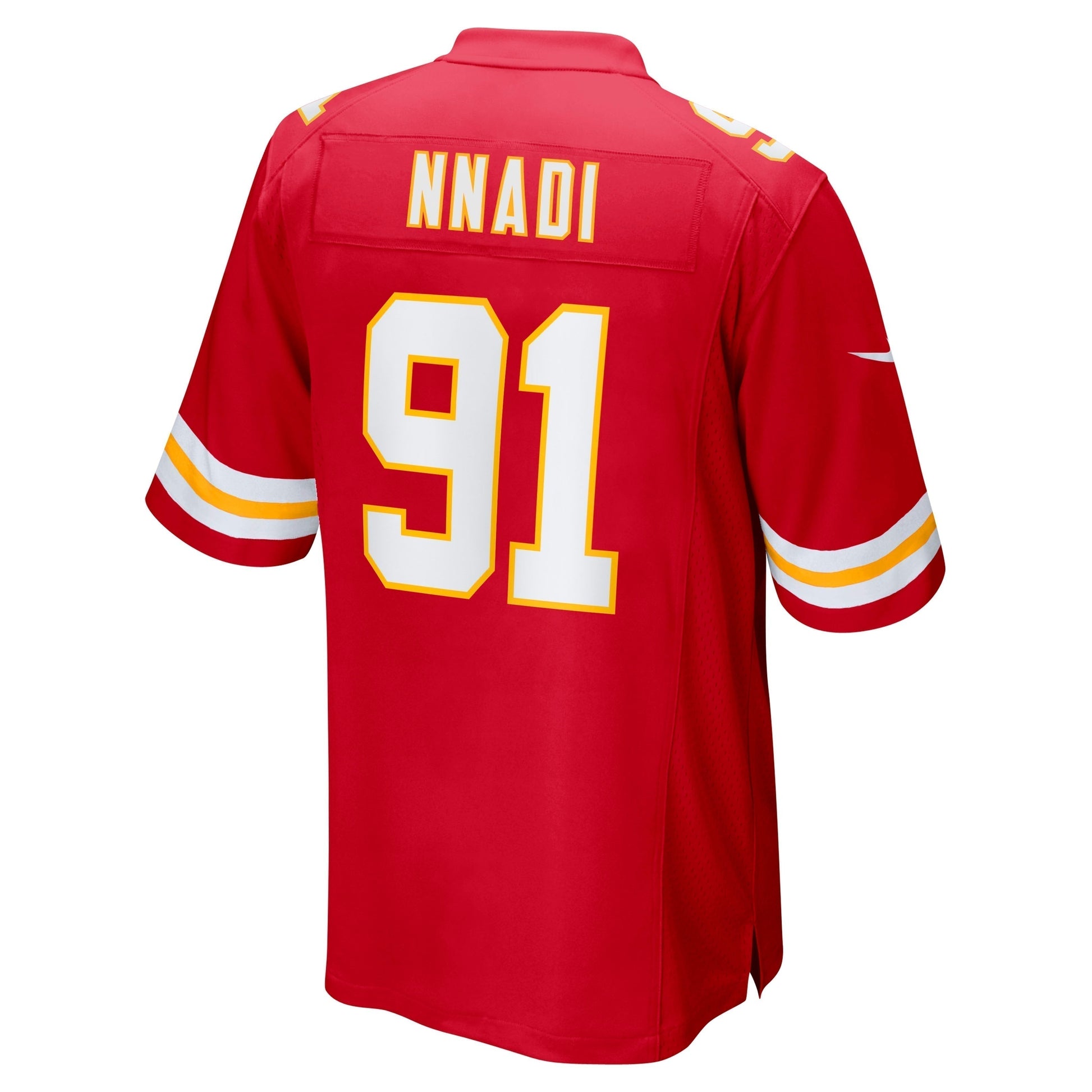 Derrick Nnadi Kansas City Chiefs Game Jersey - Red football jersey product view 3