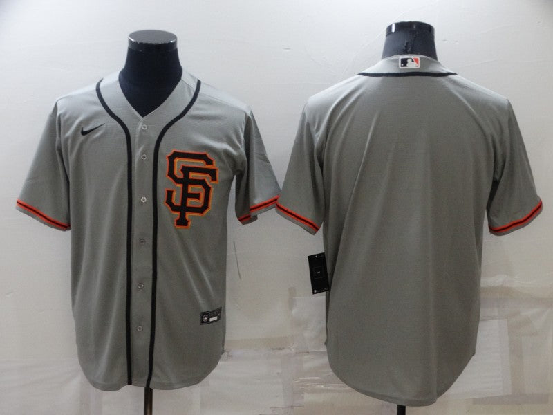 Men's San Francisco Giants Gray Road Replica Blank Jersey1 baseball jersey product view 1