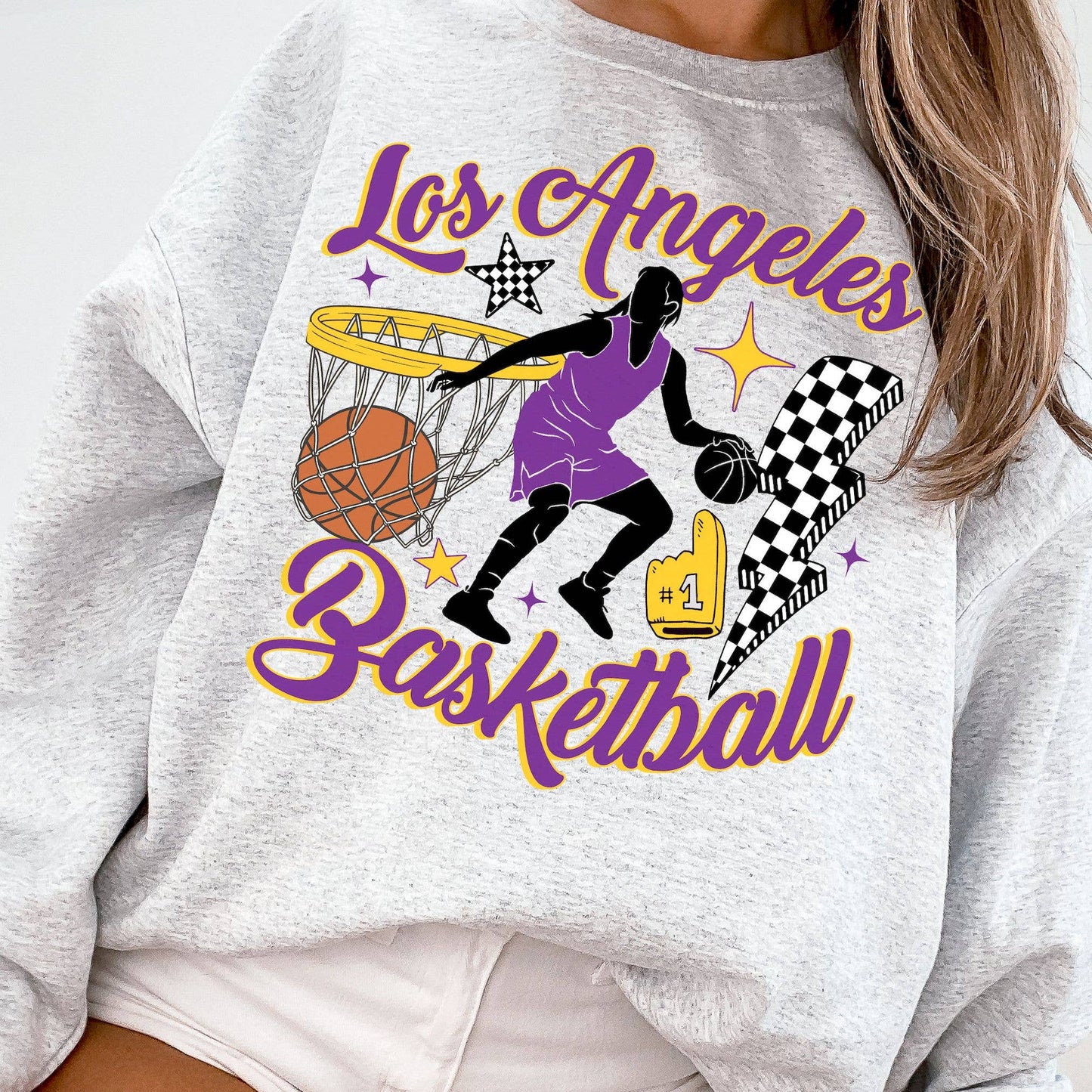 Vintage Los Angeles Sparks Basketball Fan Sweatshirt Unisex T-shirt, Sweatshirt, Hoodie, Long Sleeve Tee - T-Shirt, Sweatshirt, Hoodie
