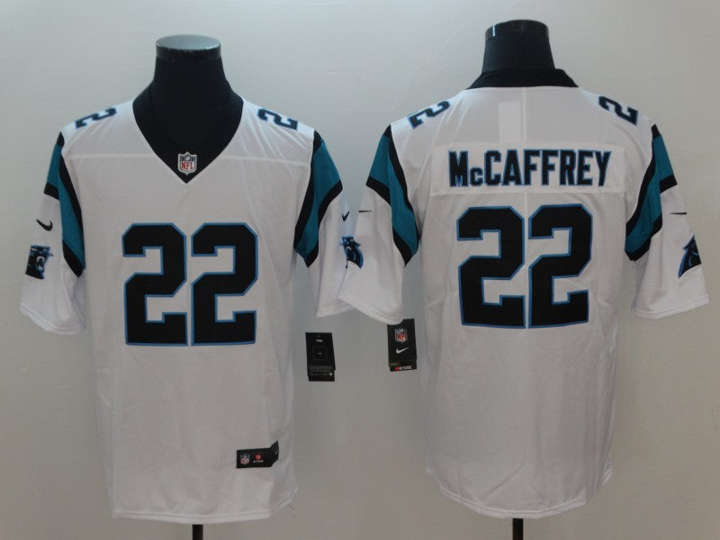 Men's Carolina Panthers Christian McCaffrey White Game Jersey football jersey product view 1