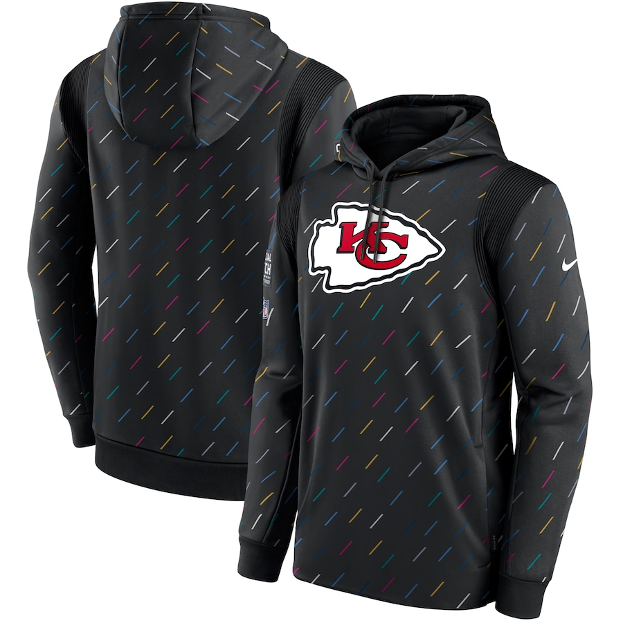 Men's Kansas City Chiefs 2021 Salute to Service Hoodie Black football jersey product view 1