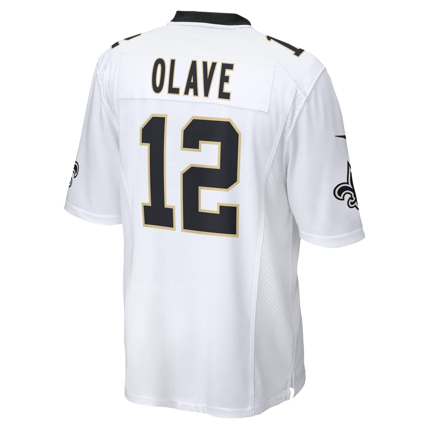 Chris Olave New Orleans Saints Game Jersey - White football jersey product view 3