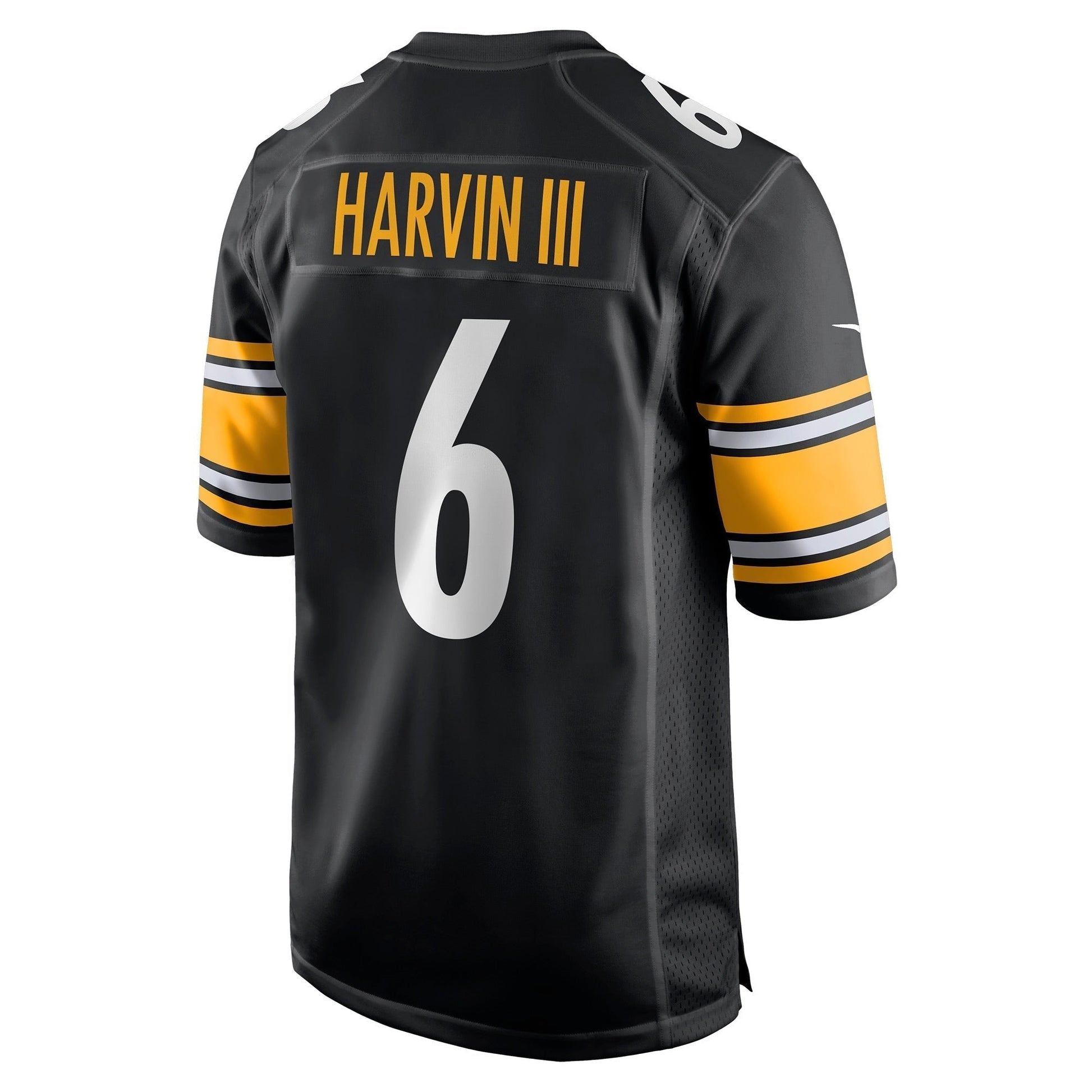 Pressley Harvin III Pittsburgh Steelers Game Jersey - Black football jersey product view 3