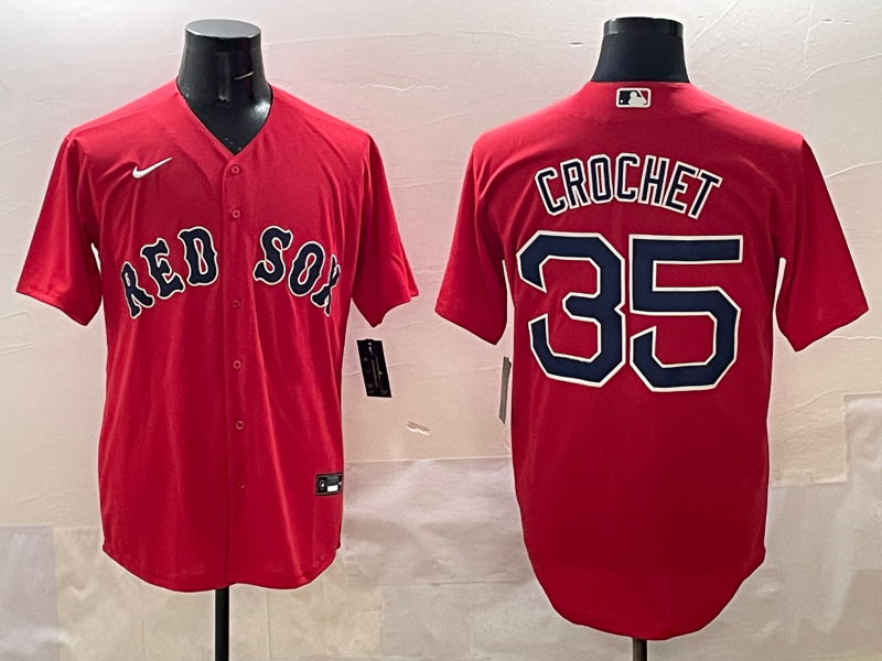 Men's Boston Red Sox Garrett Crochet Red Limited Player Jersey baseball jersey product view 1