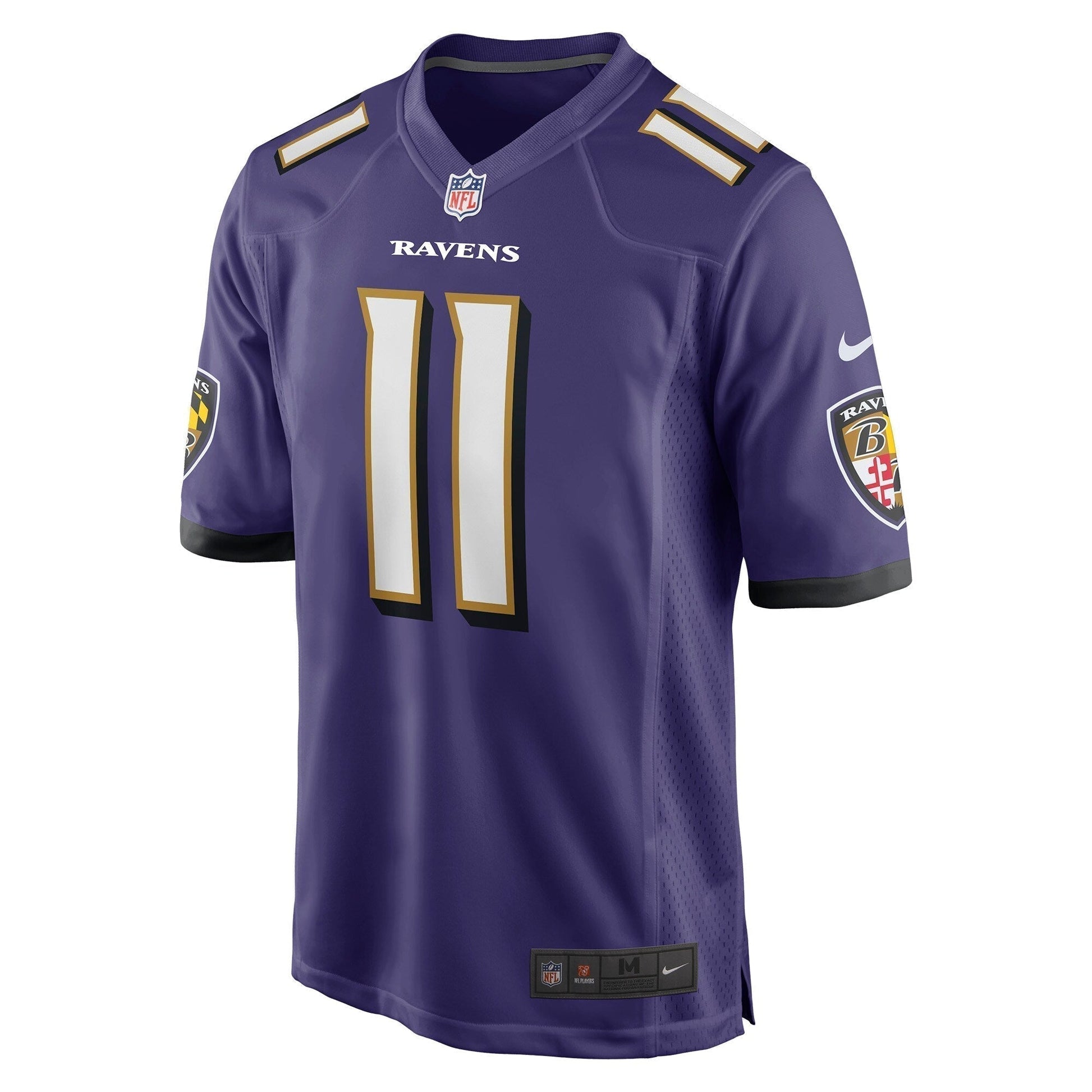 Jordan Stout Baltimore Ravens Game Jersey - Purple football jersey product view 2