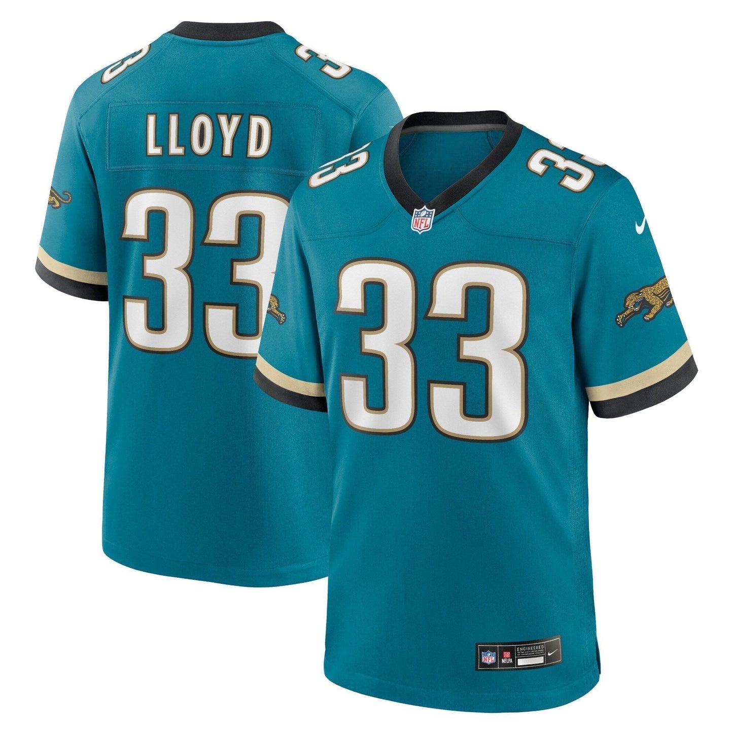 Devin Lloyd Jacksonville Jaguars Prowler Throwback Game Jersey - Teal football jersey product view 1