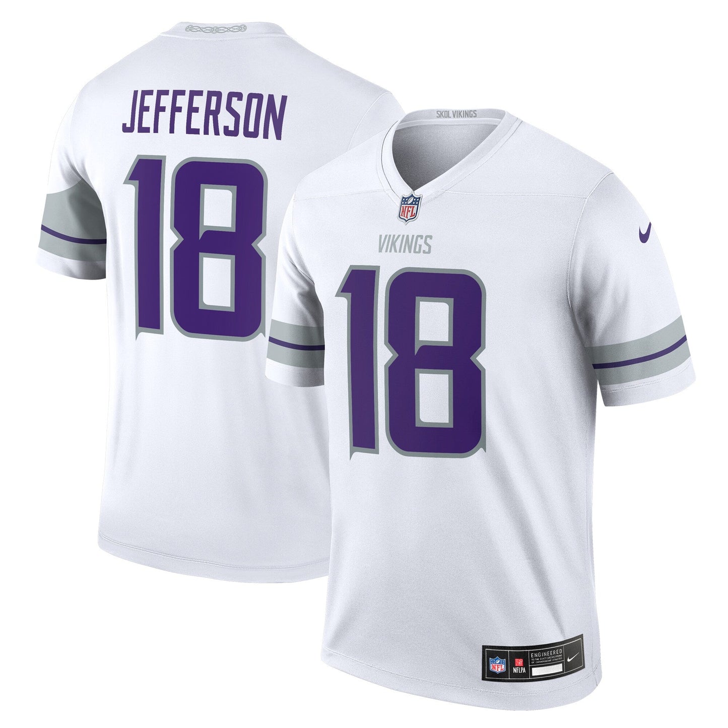 Justin Jefferson Minnesota Vikings Alternate Legend Jersey - White football jersey product view 1