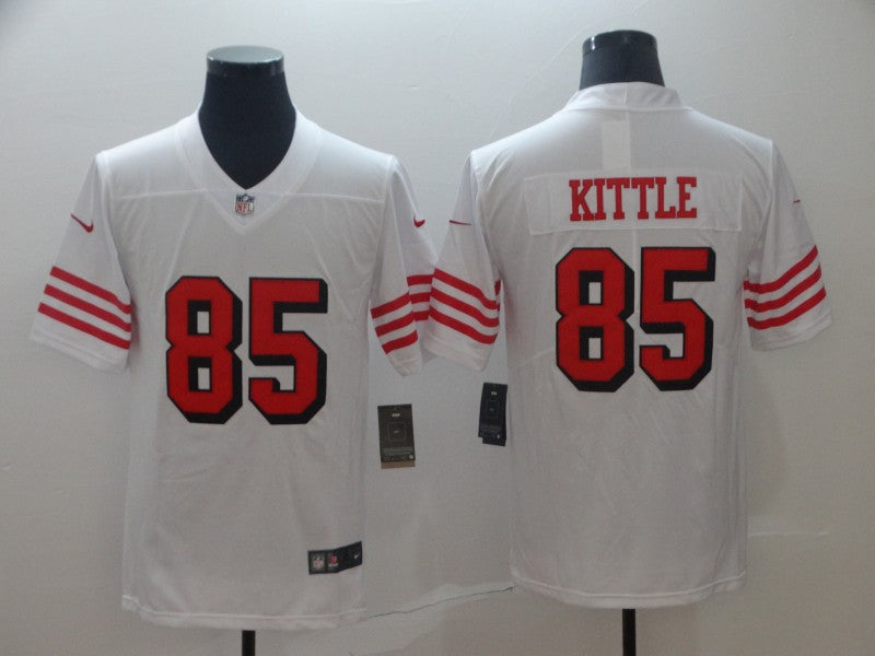 Men's San Francisco 49ers George Kittle White Game Player Jersey football jersey product view 1