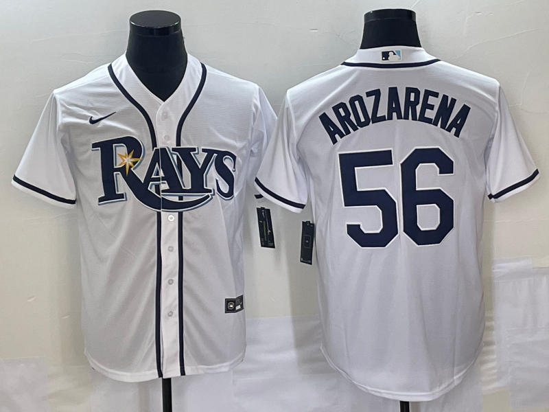 Men's Tampa Bay Rays Randy Arozarena White Replica Player Jersey baseball jersey product view 1