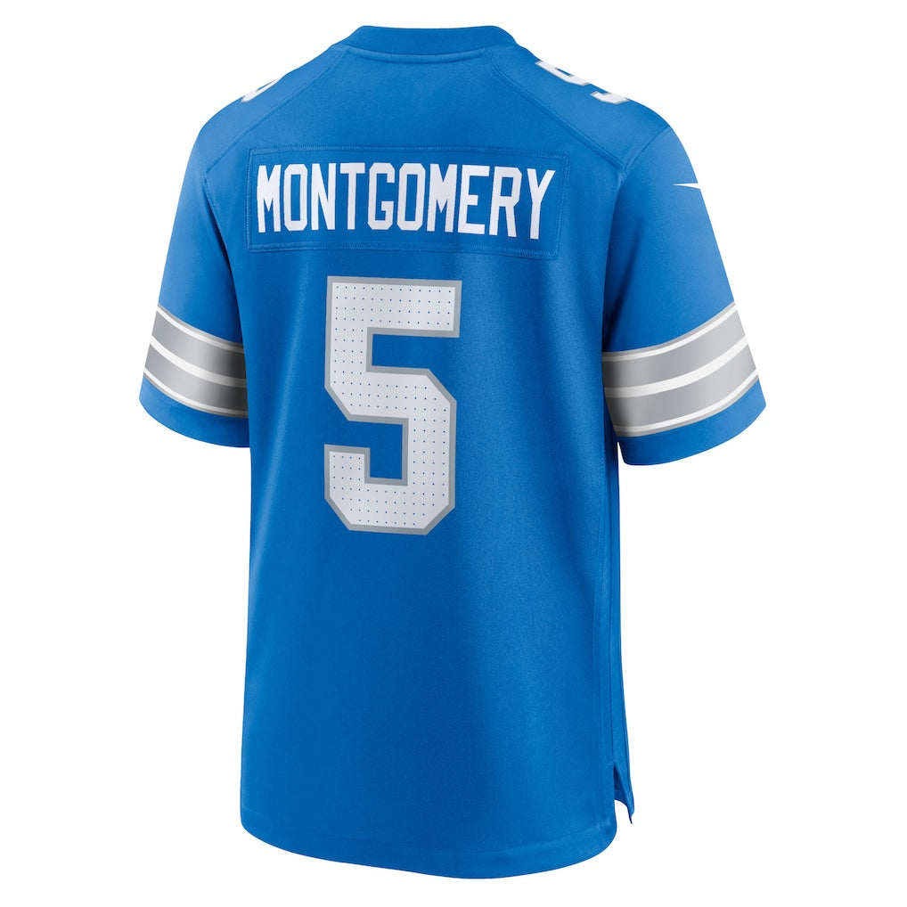 D.Lions #5 David Montgomery Blue Game Jersey football jersey product view 1