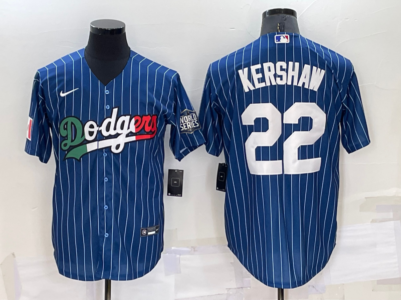 Men's Los Angeles Dodgers Clayton Kershaw Blue Stitched Game Jersey baseball jersey product view 1