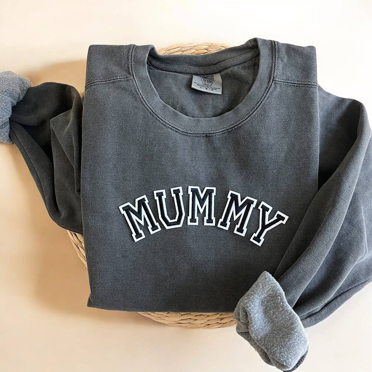 Comfort Colors Mummy Sweatshirt, Mama Halloween Sweatshirt Unisex T-shirt, Sweatshirt, Hoodie, Long Sleeve Tee - T-Shirt, Sweatshirt, Hoodie